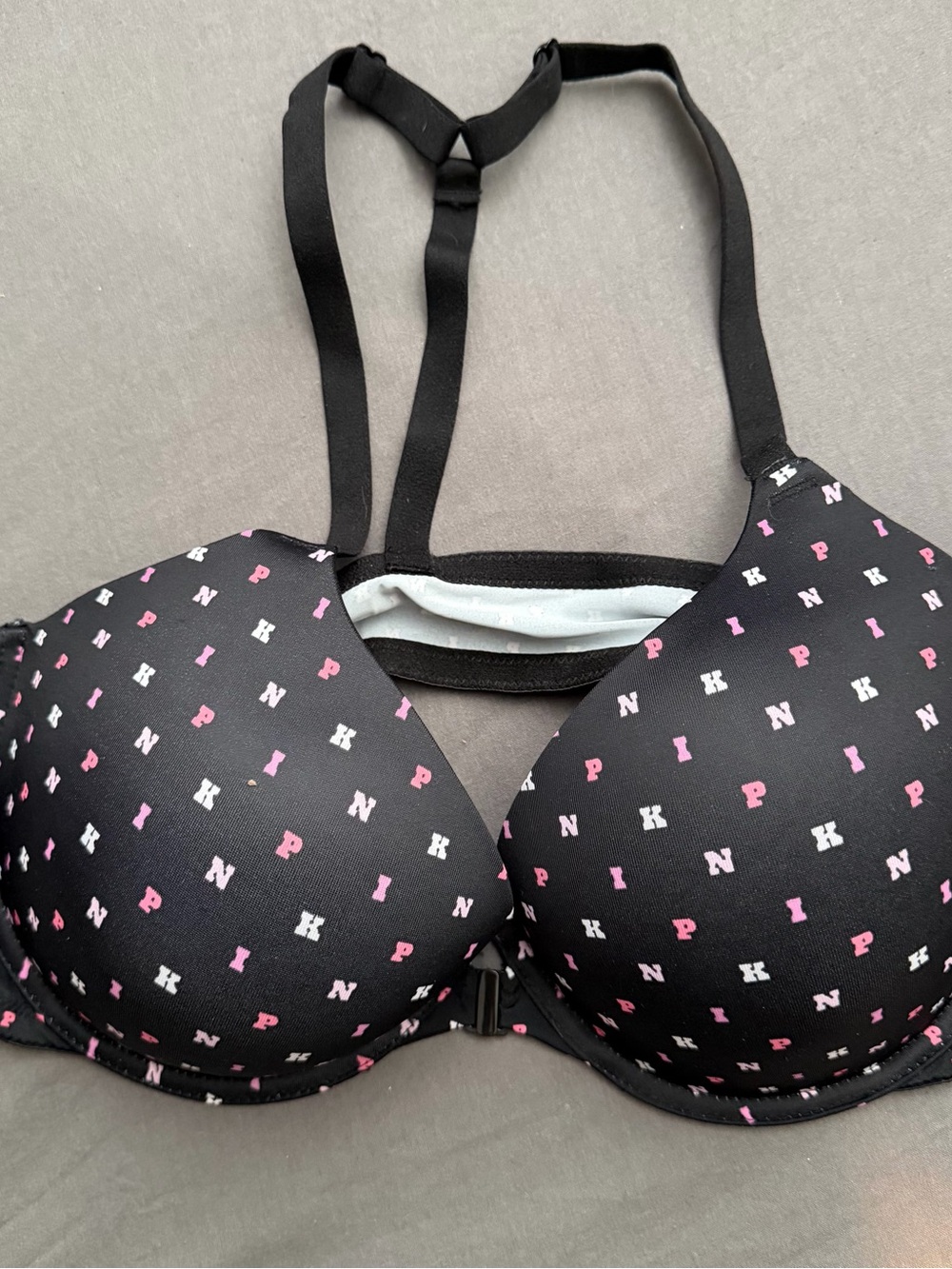 Victoria's Secret Pink Lightly Lined Underwire Front Closure Bra Size 40C